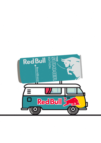Traveling Red Bull Sticker - Traveling Red Bull Van - Discover & Share GIFs