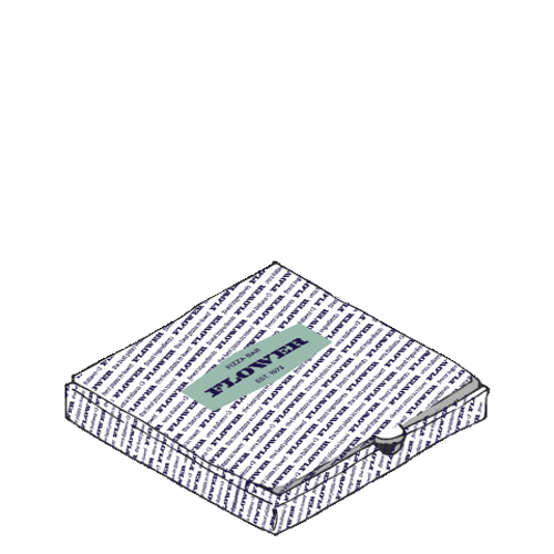 Flower Pizza Athens Sticker