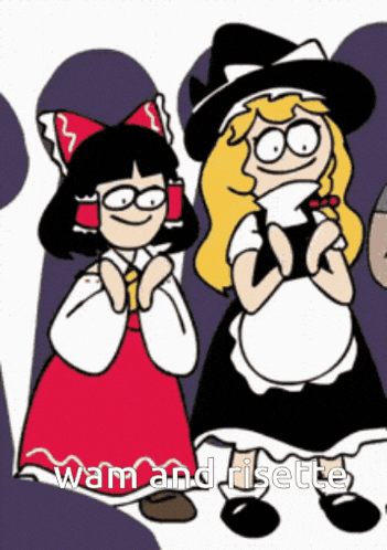 Marisa Kirisame Reimu Hakurei GIF
