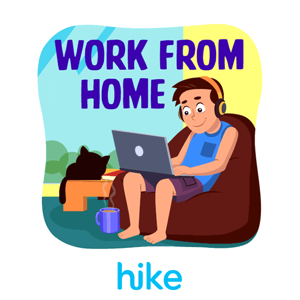 Work From Home Sticker By Hike Sticker for iOS & Android | GIPHY