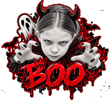 Devil Girl Halloween Sticker