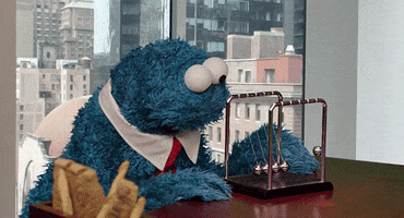 Bored Cookie Monster GIF