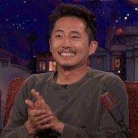 Steven Yeun Applause GIF by Team Coco