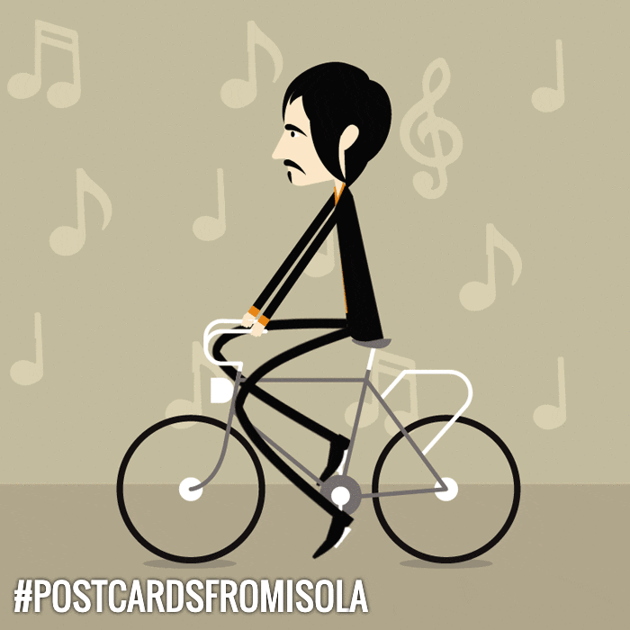 postcardsfromisola music bike musician postcardsfromisola GIF