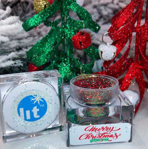 Merry Christmas Glitter GIF by Lit Cosmetics