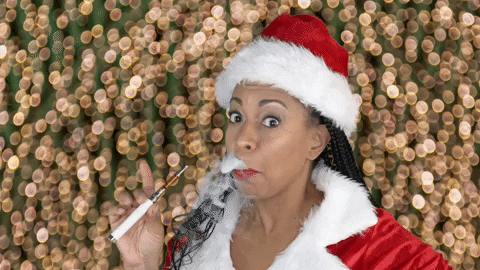 Holly Logan christmas smoke merry christmas santa GIF