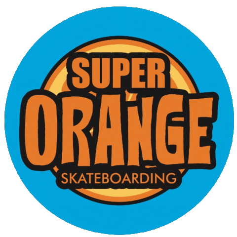 Logo sticker by Super Orange Skateboarding