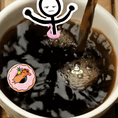 Coffee Pool Friends Relax Happy GIF