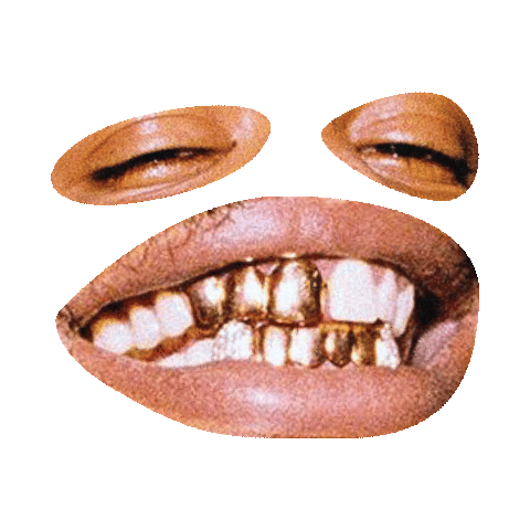 Keep Your Distance Gold Teeth Sticker by Ameer Vann
