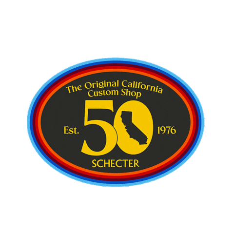 50Th Anniversary Sticker by Schecter Guitar Research