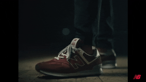 Tapping in Nike shoes on Make a GIF