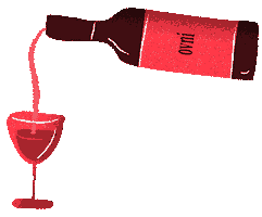 Wine Serving Sticker by Ovni vinos