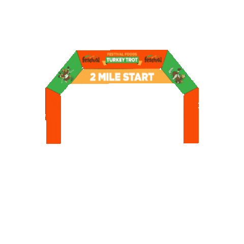 Festival Foods Turkey Trot Sticker by Festival Foods