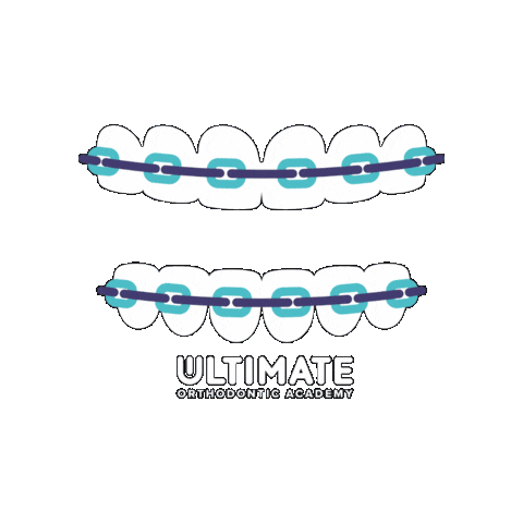 Teeth Smile Sticker by Ultimate Orthodontic Academy
