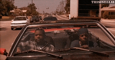 driving ice cube GIF