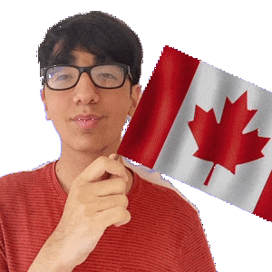 Holding Canadian Sticker