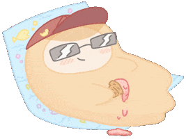 Sunbathing Ice Cream Sticker