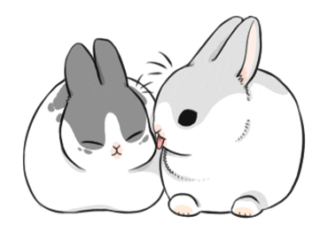 Rabbit Comfort Sticker by YUKIJI for iOS & Android | GIPHY