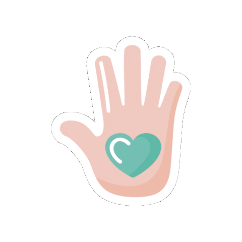 Heart Hand Sticker by meluva e.V.