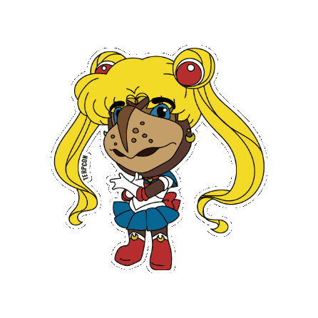 Sailor Moon Terrapins Sticker by thestampumd