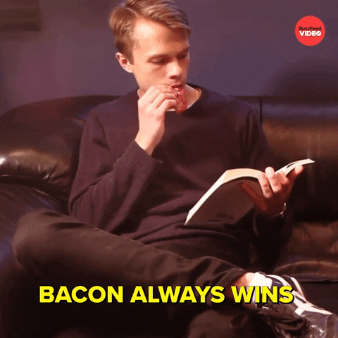 Reading Bacon GIF by BuzzFeed