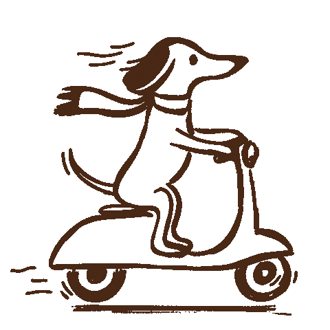 Dog Croissant Sticker by BFOURSTUDIO