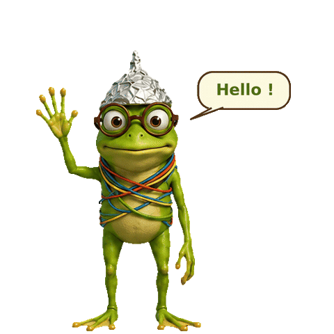 Frog Hello Sticker