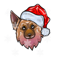 Dog Christmas Sticker by Brigada Barcelona
