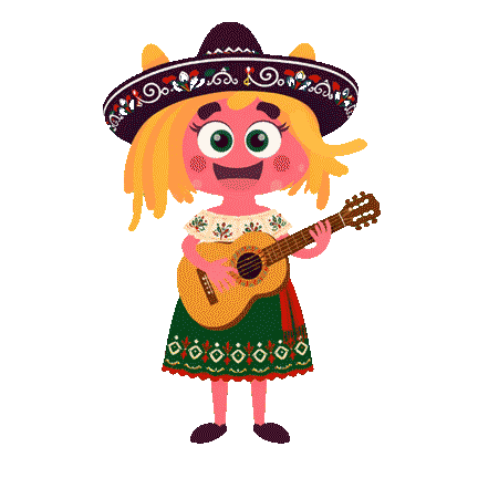 Sombrero Guitarra Sticker by katapum