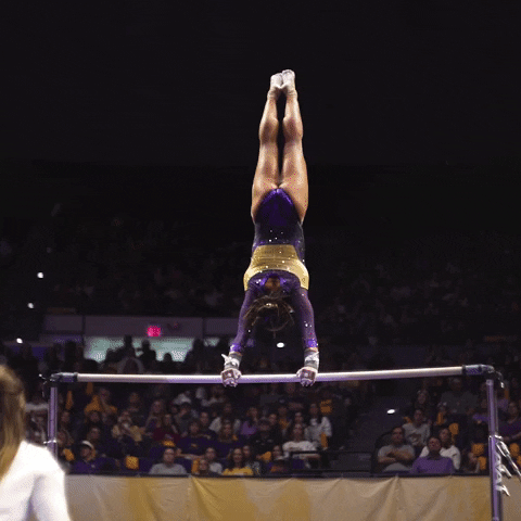 Gold Gymnastics GIF by LSU Tigers