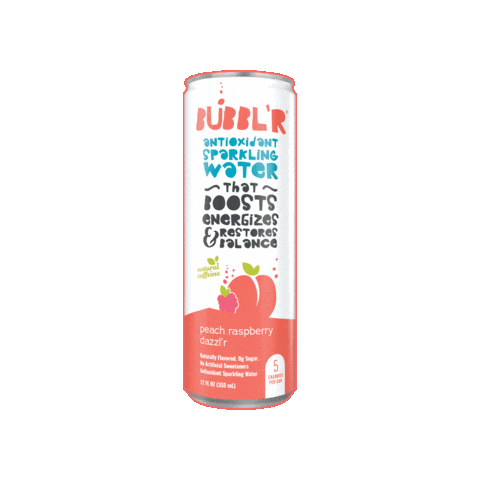 Sparkling Water Peach Sticker by BUBBL'R