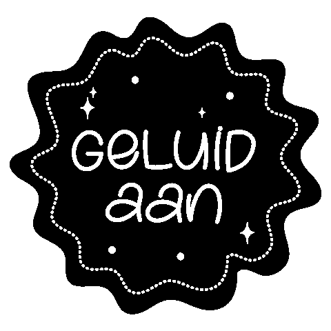 Geluid Aan Sticker by letterplezier