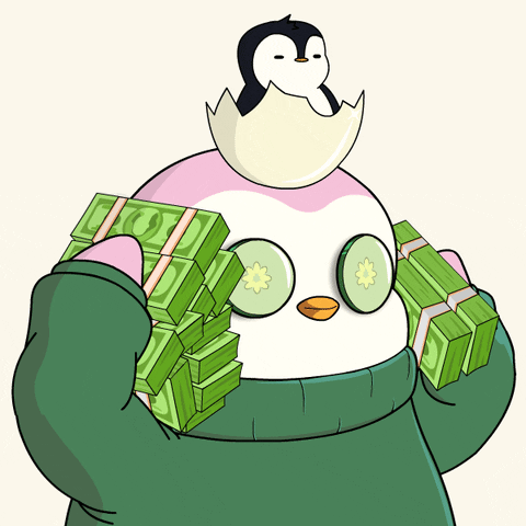 Im Rich Pay Day GIF by Pudgy Penguins