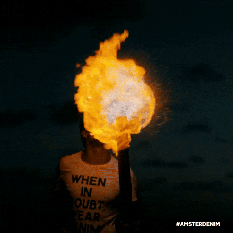 Hot Stuff Fire GIF by Amsterdenim