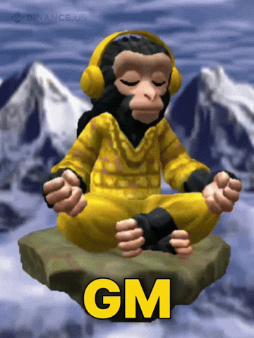 Floating Good Morning GIF by Binance.US