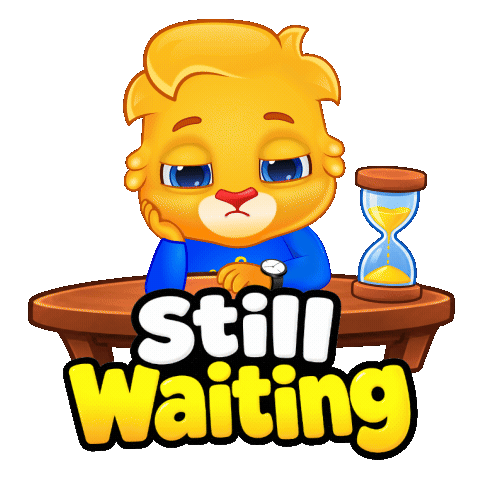 Hurry Up Waiting Sticker by Lucas and Friends by RV AppStudios