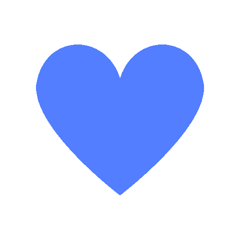 Shapes Blue Heart Sticker by Cheerfully Made