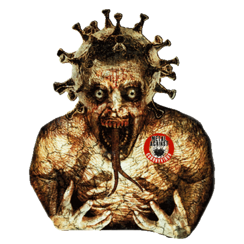 Death Metal Zombie Sticker by Metal Against Coronavirus