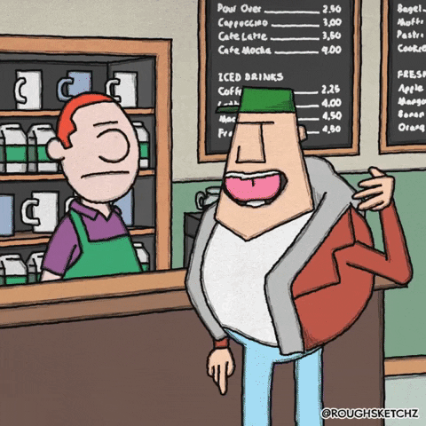 coffee shop animation GIF by Rough Sketchz