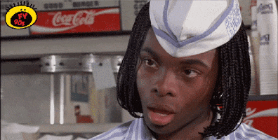 TV gif. Kel Mitchell as Ed in Good Burger. His mouth is agape and he blinks slowly, as if he's entirely bored of the situation or conversation.