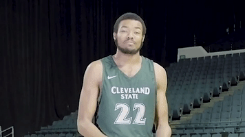 basketball shrug GIF by Cleveland State University