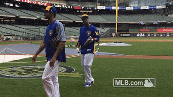 rocking out keon broxton GIF by MLB
