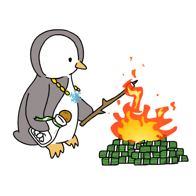 Little Penguin Fire Sticker by Thomas Kastrati