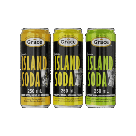 Island Soda Sticker by Grace Foods Canada