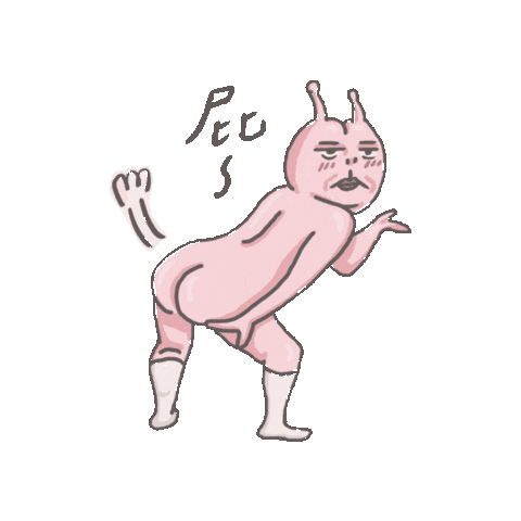 粉紅屁屁星人 Sticker