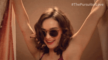 Lily James Laugh GIF by Amazon Prime Video