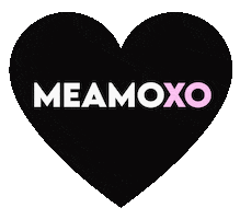 Black Heart Sticker by Meamoxo