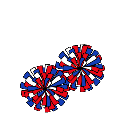 Cheer Pom Poms Sticker by OakridgePrivateSchool