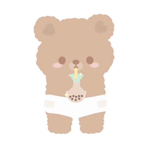 Bear Drinking Sticker