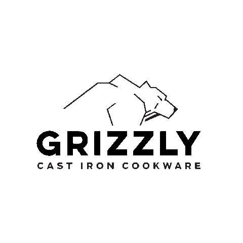 GRIZZLY Cast Iron Cookware Sticker